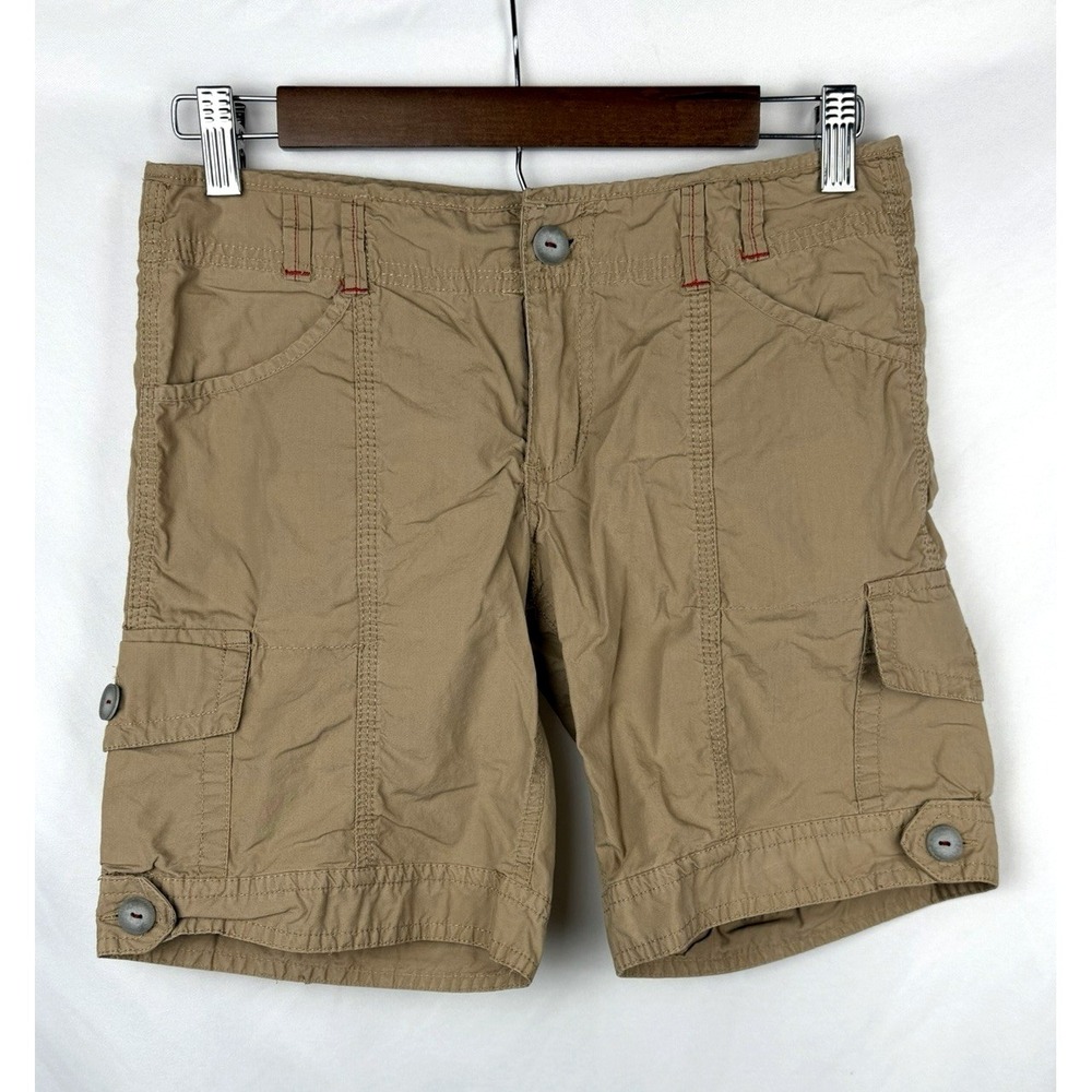 OP Ocean Pacific Khaki Cargo Shorts Juniors 3 Tan‎ Low Rise Y2K Cotton Utility